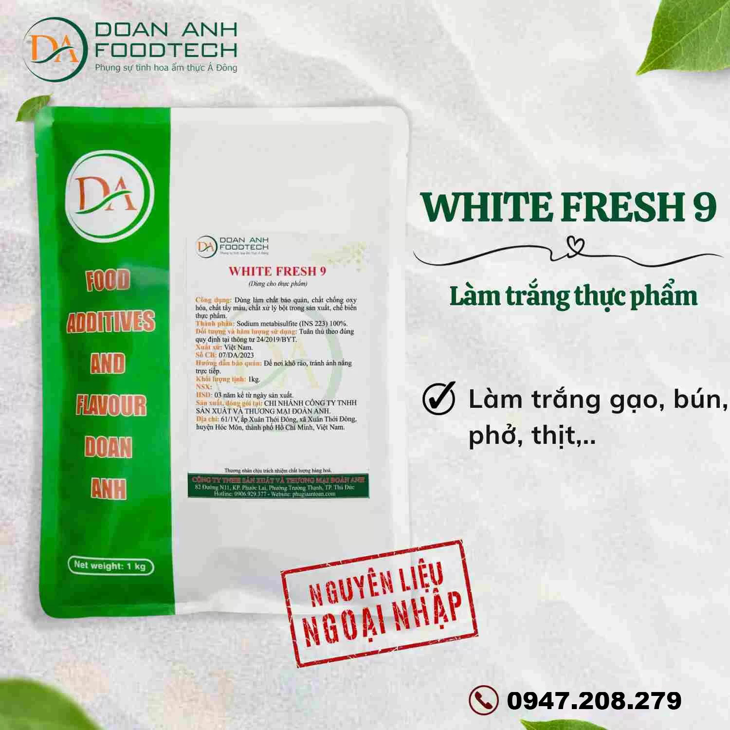 Chất tẩy trắng thực phẩm White Fresh 9