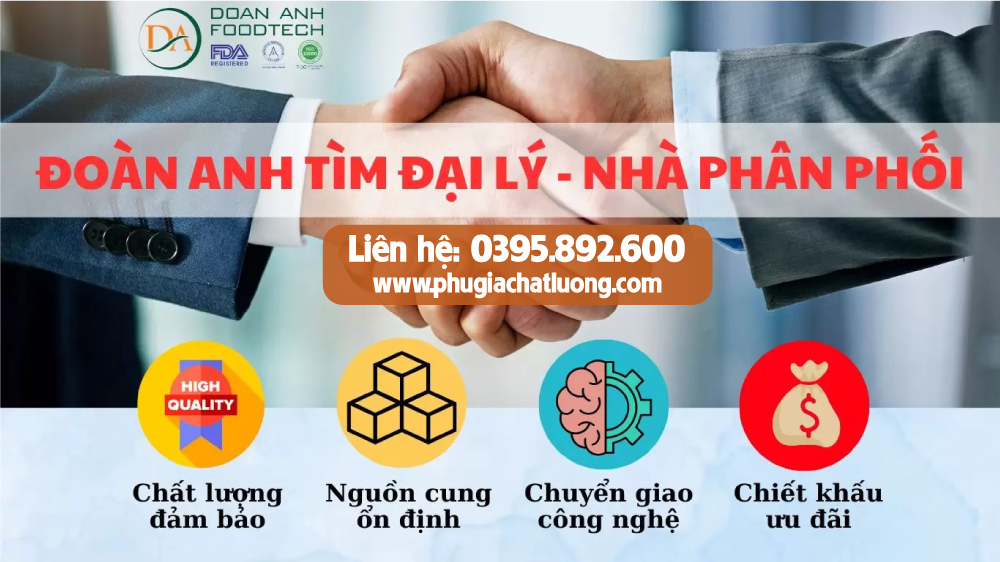 Đoàn Anh tuyển đại lý, nhà phân phối phụ gia thực phẩm