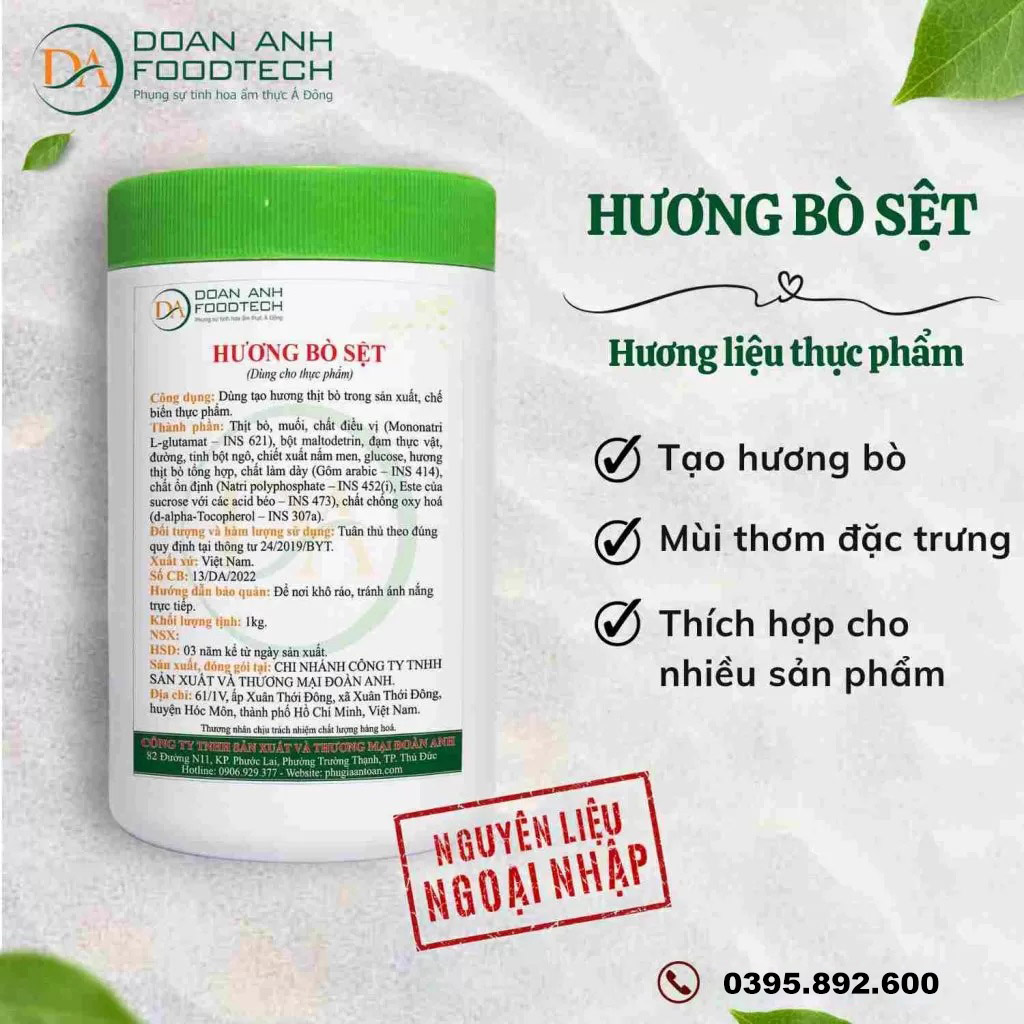 Phụ gia làm bò viên tạo hương bò