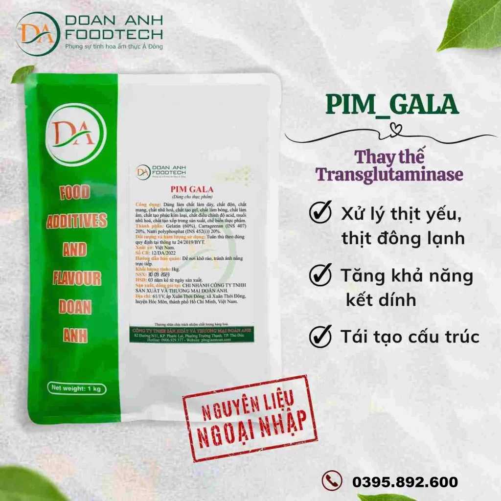 Phụ gia làm bò viên PIM GALA tái tạo liên kết