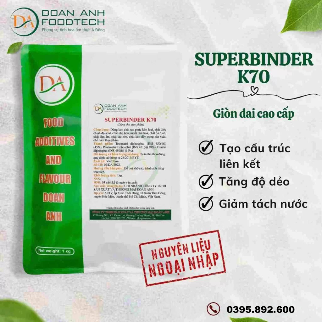 Phụ gia làm bò viên SUPERBINDER K70